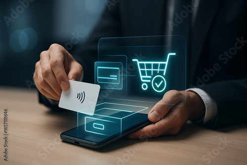 Pagamento com cartão Wi-Fi virtual e smartphone