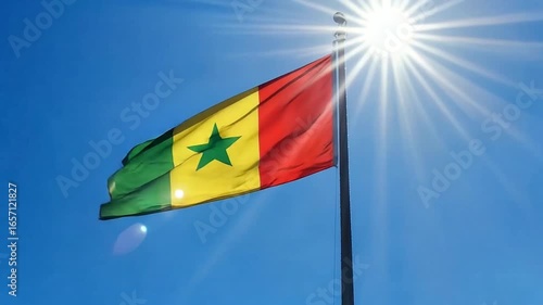 Wallpaper Mural Flag of Senegal Waving in the Bright Sun
 Torontodigital.ca
