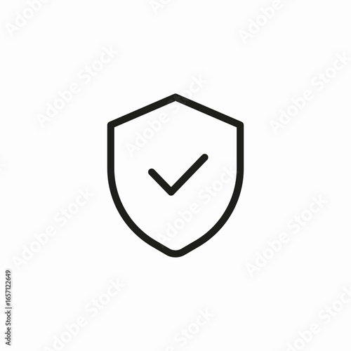 checkmark shield icon sign vector