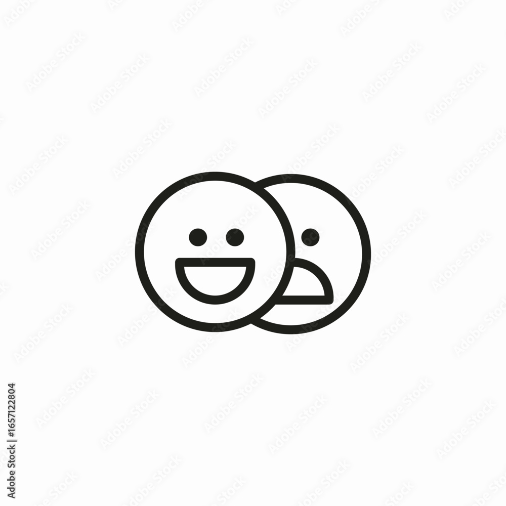 different faces icon sign vector different faces icon sign vector