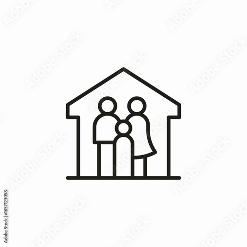 family house icon sign vector