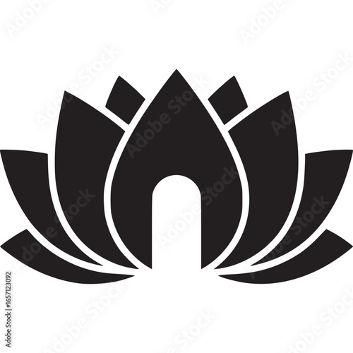 Elegant lotus flower with delicate petals, isolated on white background, a symbol of peace, harmony, and spiritual awakening
