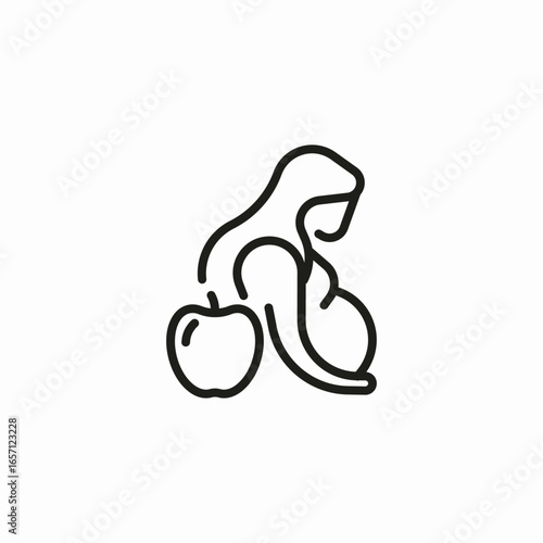 fruit for pregnant woman icon sign vector