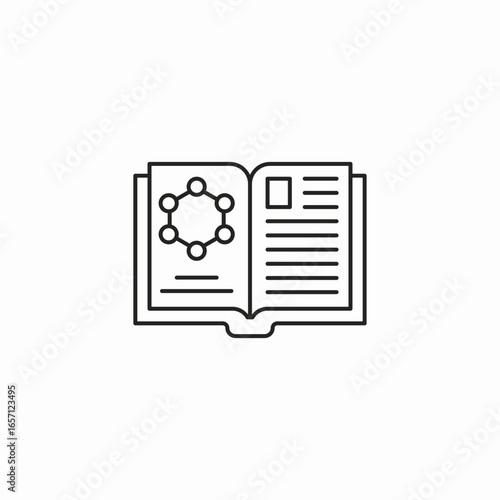 open textbook icon sign vector