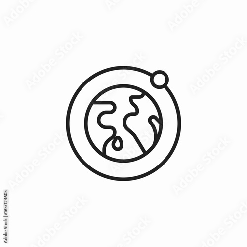 planet orbit icon sign vector