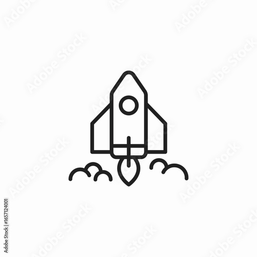 rocket ship icon sign vector