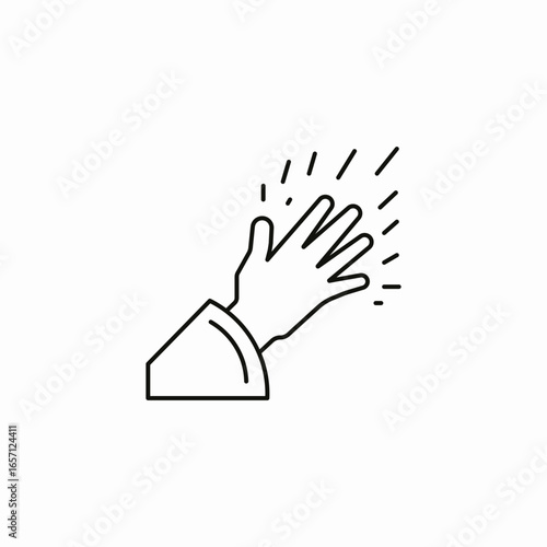 sparkling hand icon sign vector