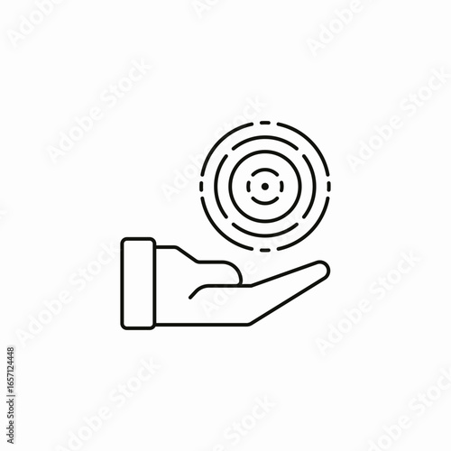 spinning target icon sign vector