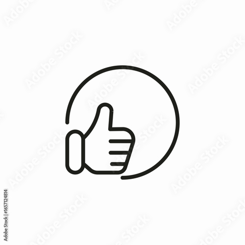 thumbs up icon sign vector