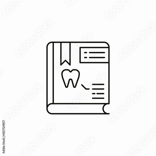 tooth encyclopedia icon sign vector