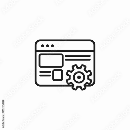 website configuration settings icon sign vector