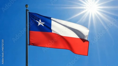 Wallpaper Mural Chilean Flag Waving in the Wind
 Torontodigital.ca