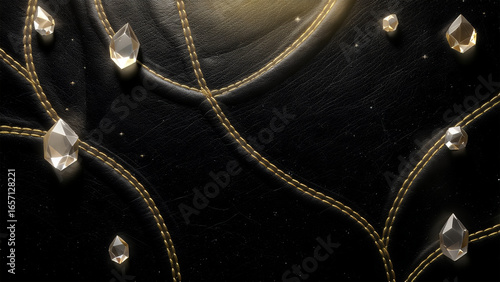 black leather jacket