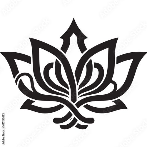 Lotus flower vector illustration, a symbol of beauty, purity, and spiritual awakening isolated on white background