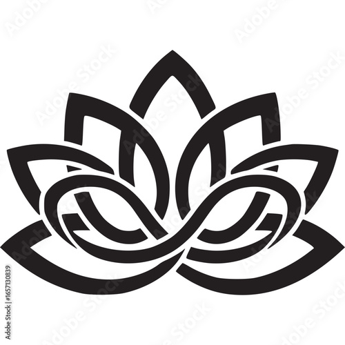 Lotus flower vector illustration, a symbol of beauty, purity, and spiritual awakening isolated on white background