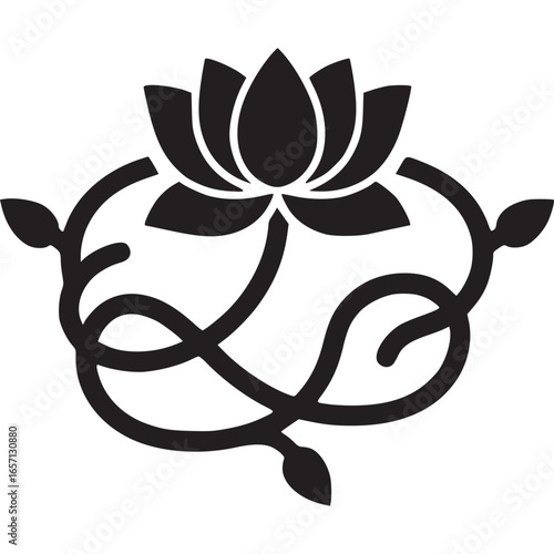 Lotus flower vector illustration, a symbol of beauty, purity, and spiritual awakening isolated on white background