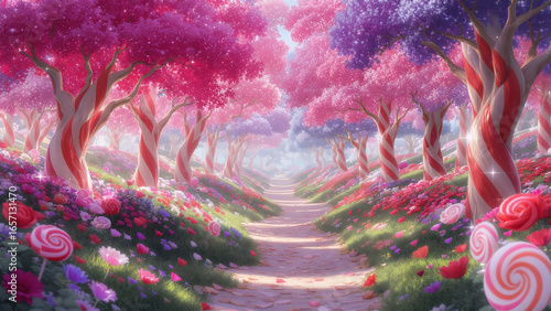 pink flowers in the park