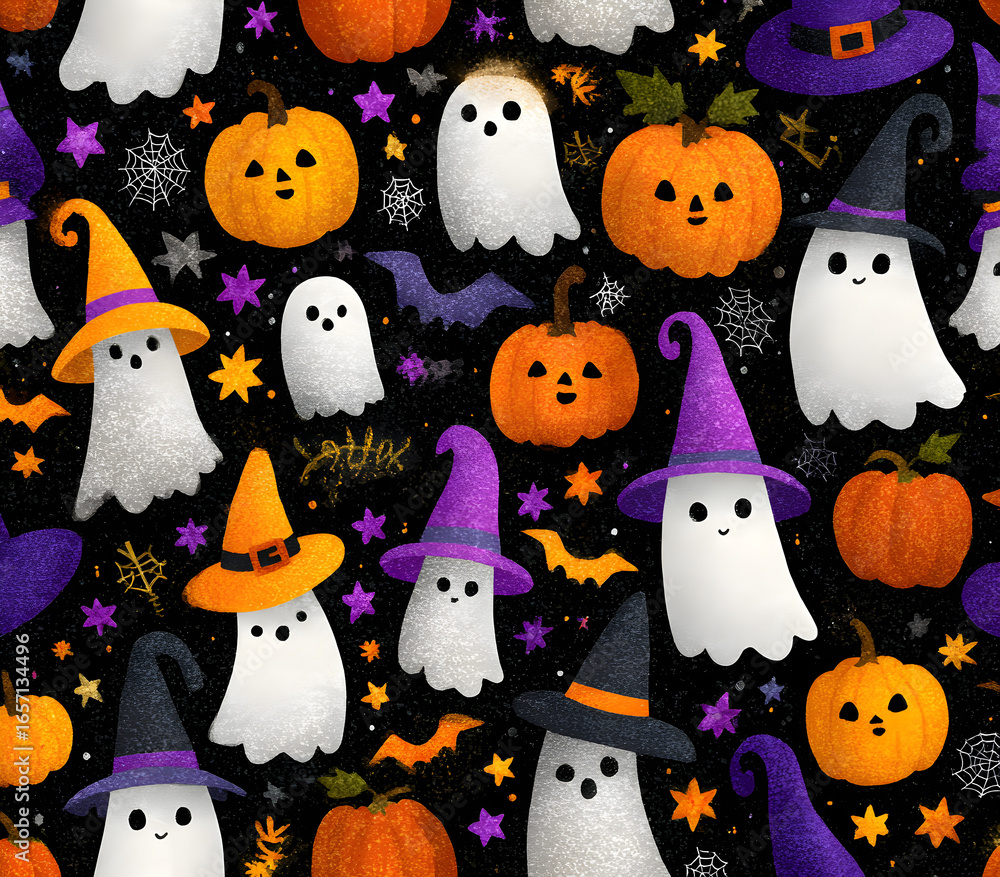 halloween seamless background