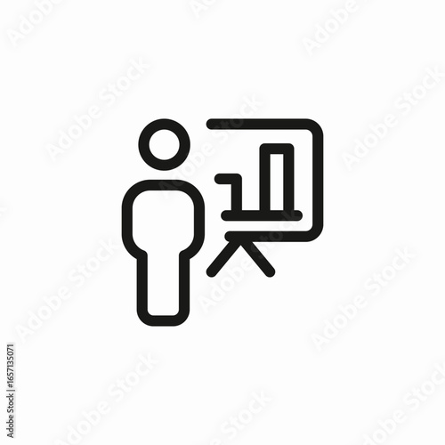 personal growth chart icon sign vector