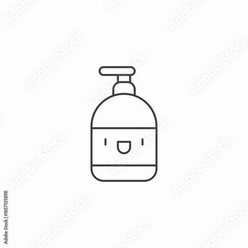 shampoo bottle icon sign vector