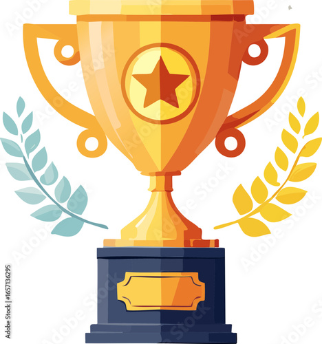 gold cup with a laurel wreath
