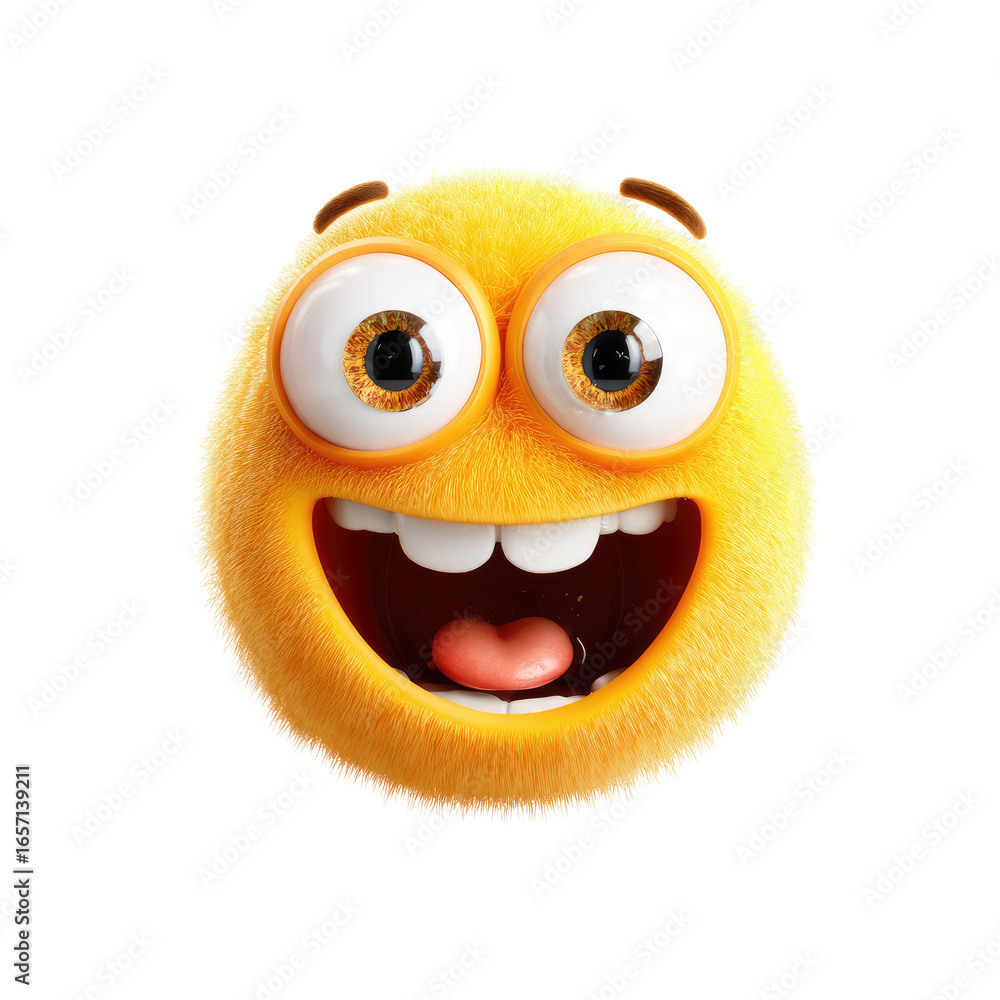 Fototapeta premium Smiling cartoon face