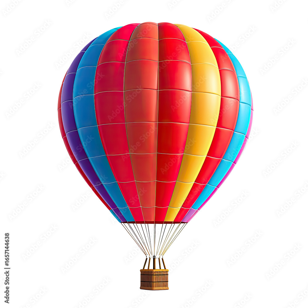 Fototapeta premium Colorful hot air balloon against a black background (2)