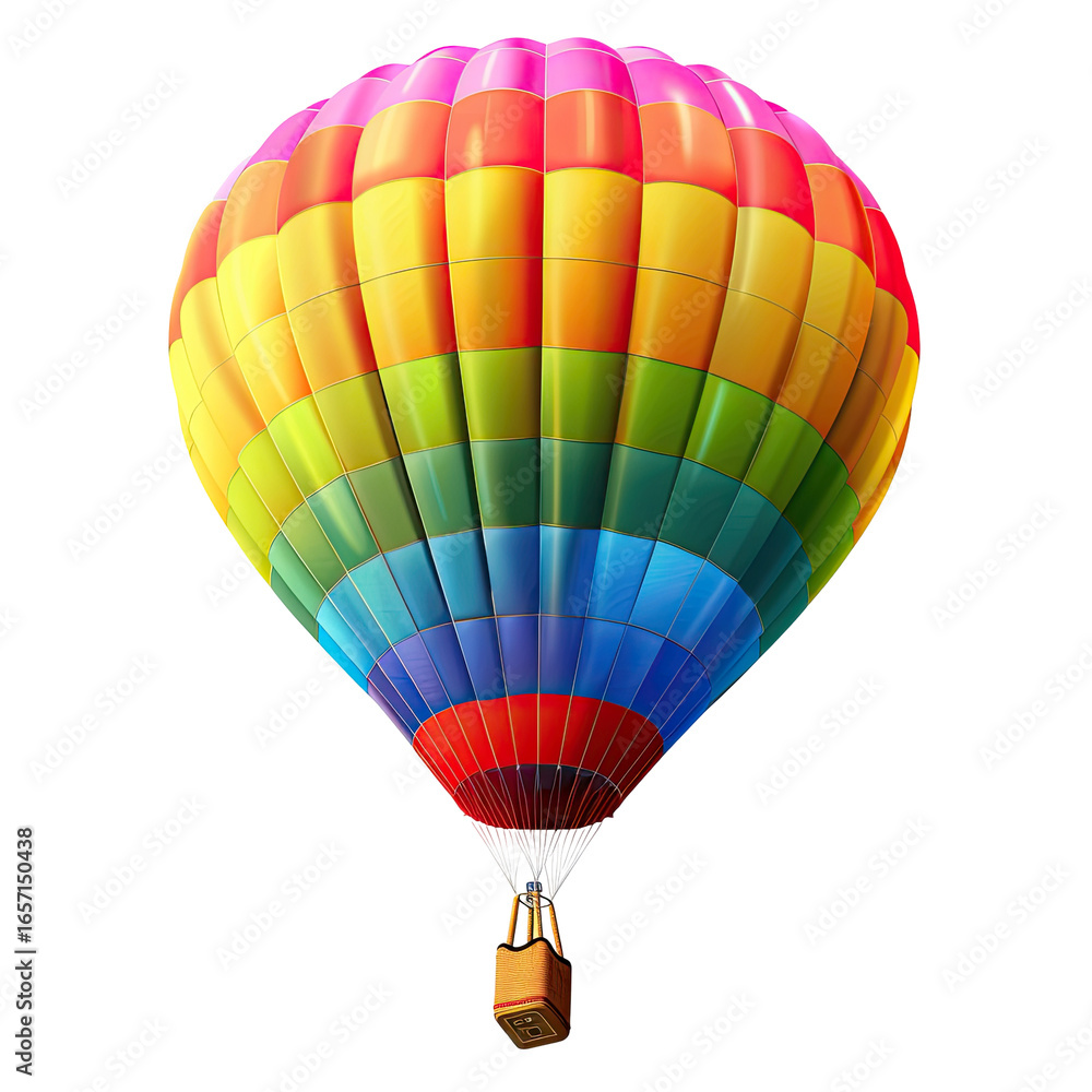 Fototapeta premium Colorful hot air balloon against black background (6)
