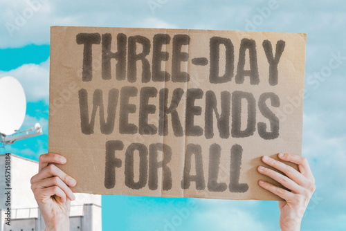 Three-day weekends for all. Long Weekends, curb burnout, and return time for family and community. WORKWEEK. FLEXIBILITY. WELL-BEING. EFFICIENCY. FAIRNESS. AUTONOMY. REST.