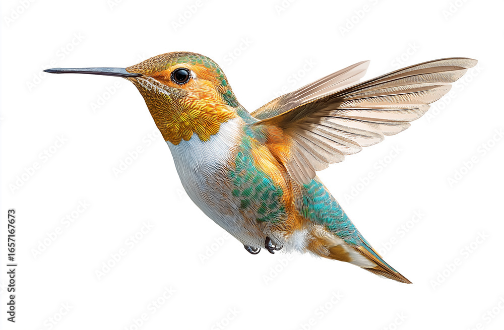 Obraz premium hummingbird, bird, flying, nature, wildlife, green, small, flight, animal, ruby, flower, birds, beak, wings, throated, hovering, red, honey, feathers, humming, ruby-throated, hover, wing, avian, fly, 