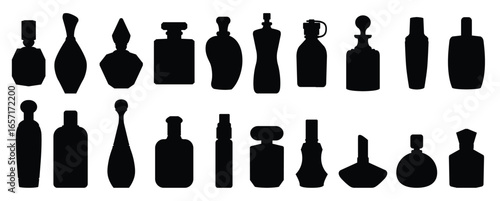 perfume bottle silhouettes.eps