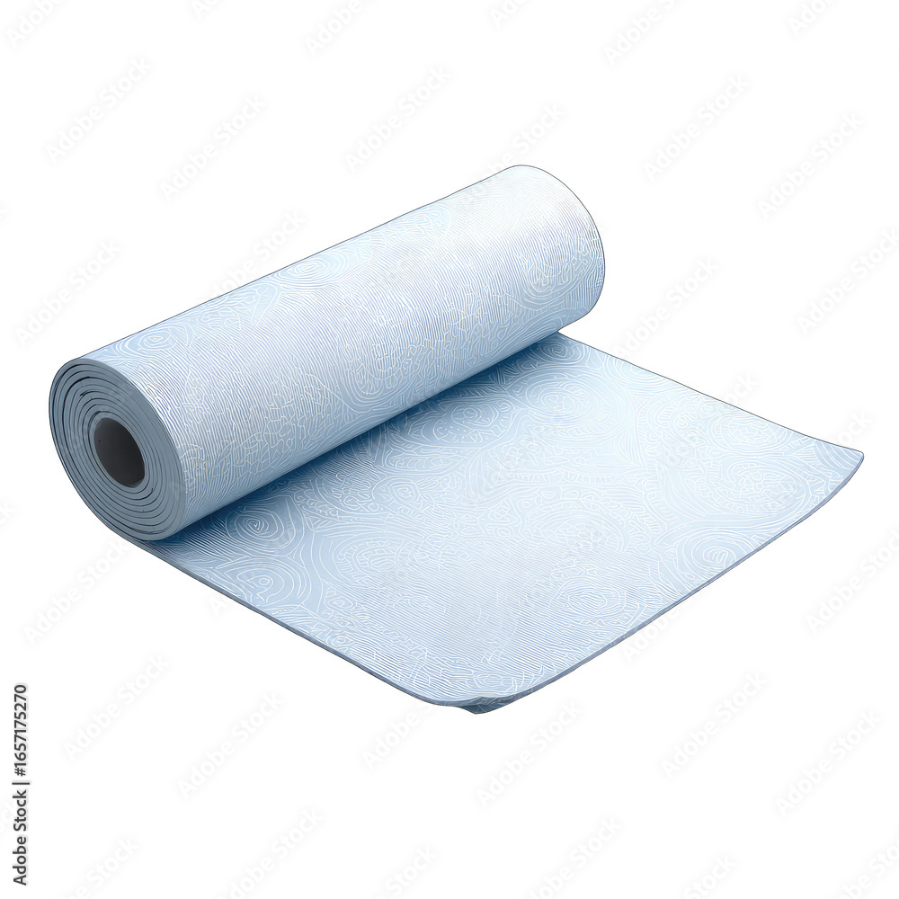 Fototapeta premium Light blue roll of absorbent material