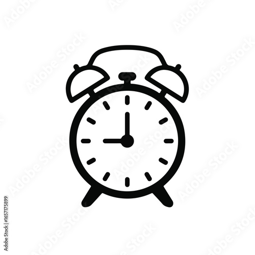 Vintage alarm clock icon symbolizing punctuality, urgency, and the importance of time management for modern professionals and students.