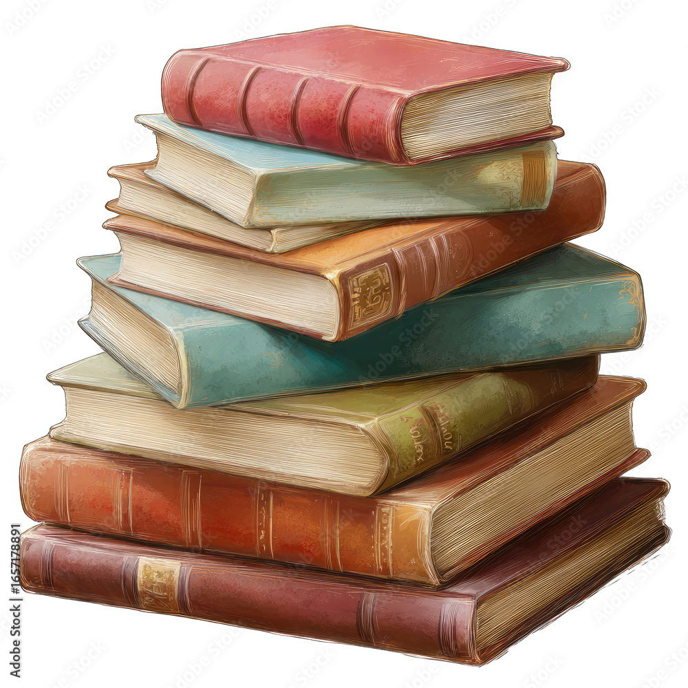 Fototapeta premium Stack of vintage books (1)