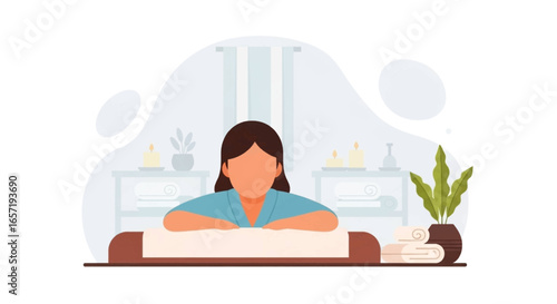 A woman enjoys a relaxing spa treatment, embodying wellness, self-care, and tranquility. Ideal for beauty, health, and leisure concepts.