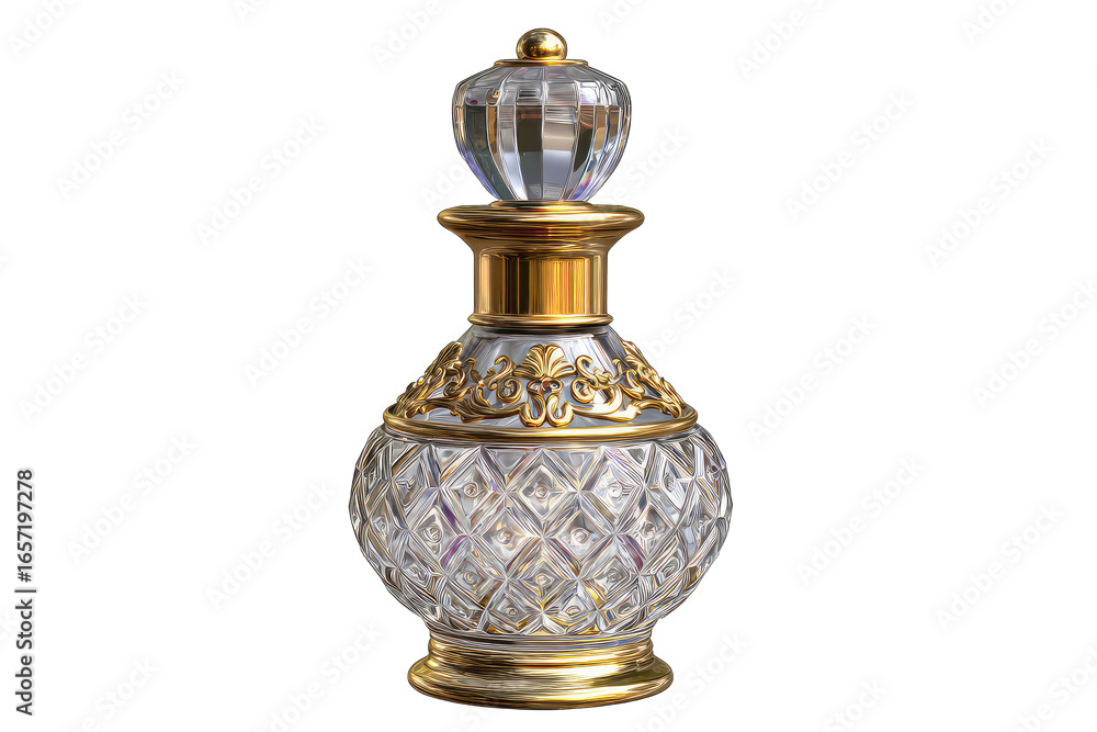 Ornate glass perfume bottle (2) Ornate glass perfume bottle (2)
