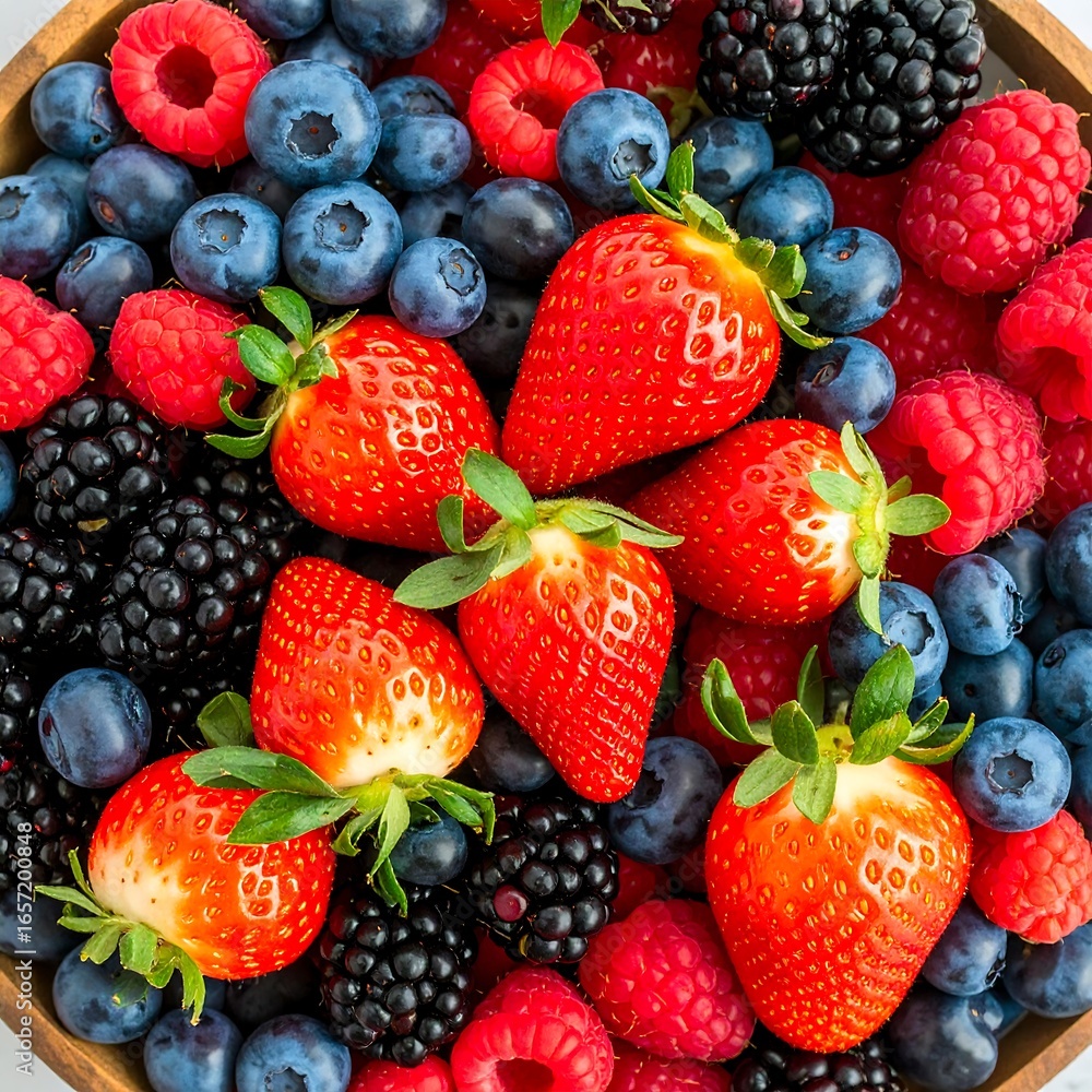 Fototapeta premium Mixed berries in a bowl