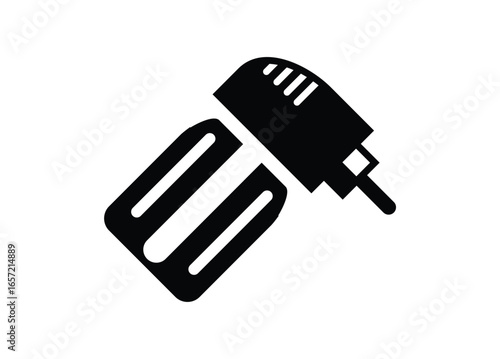 Electric mosquito repellent. Simple illustration in black and white.