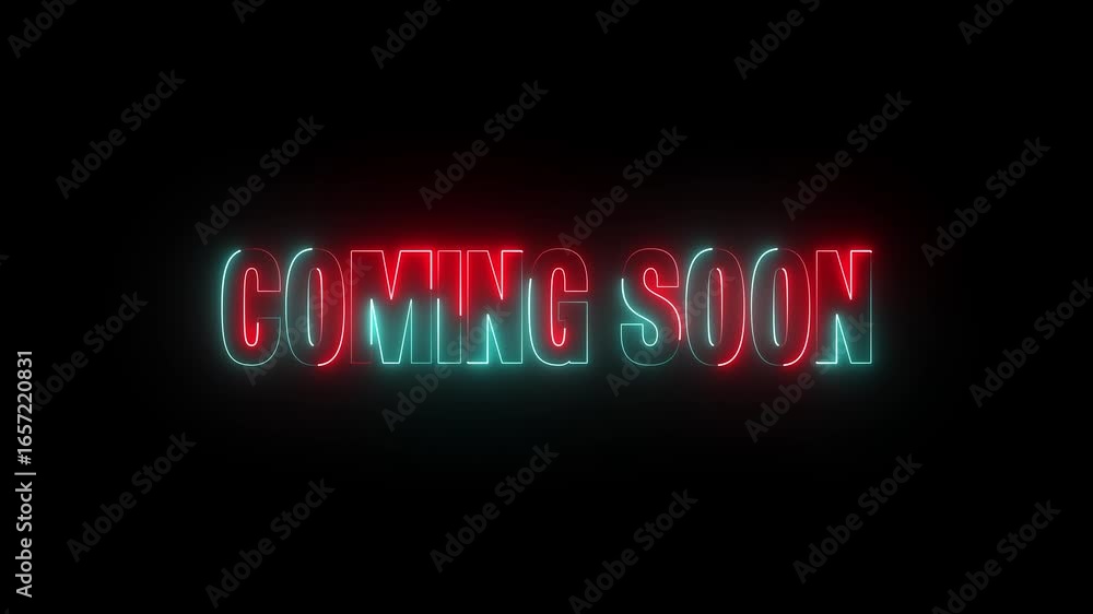 Neon Coming Soon animation. Glowing Coming Soon Style, Design Elements motion graphics. banner sign template signboard 4k video footage. Neon Coming Soon animation. Glowing Coming Soon Style, Design Elements motion graphics. banner sign template signboard 4k video footage.