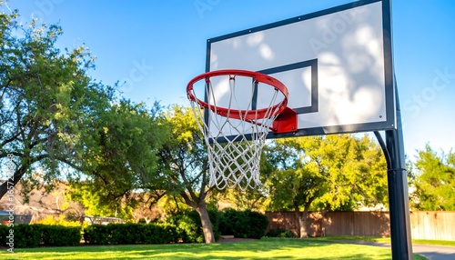 Outdoor basketball hoop