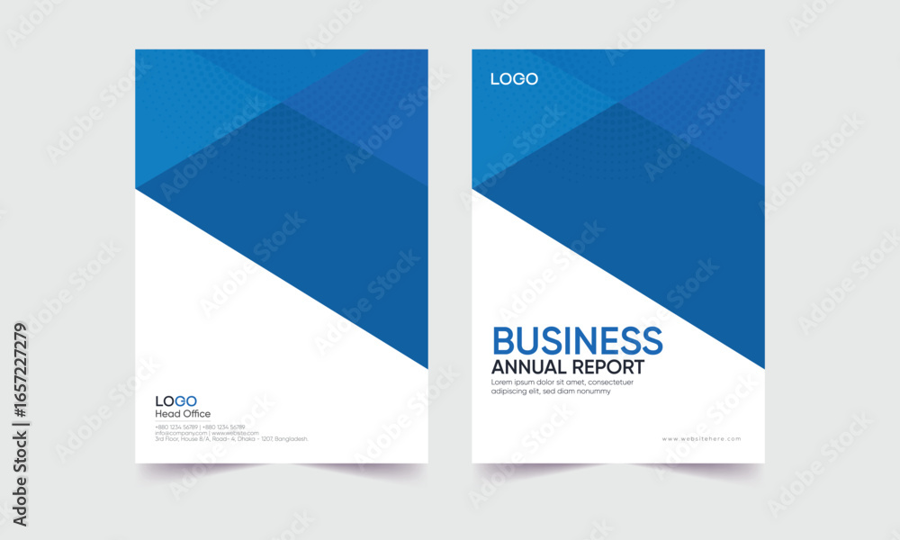 Obraz premium cover page vector template, a4 vector cover page, annual report cover page, cover design