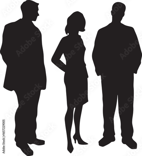 Wallpaper Mural  Business People Standing Silhouette – Corporate Team and Leadership Torontodigital.ca