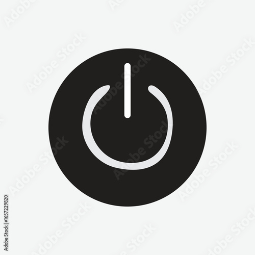 Power button icon vector illustration image serves to turn on or turn off the device