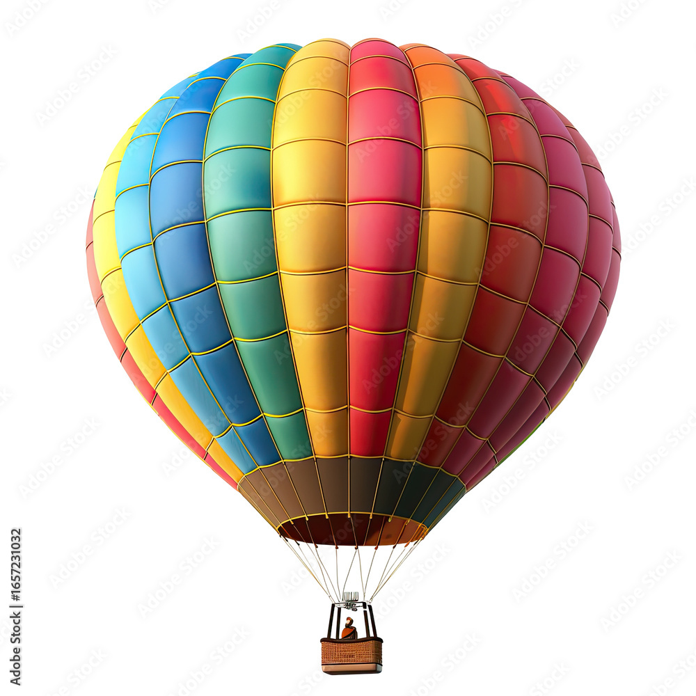 Fototapeta premium Colorful hot air balloon against a black background (7)