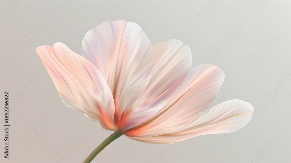 Fototapeta premium Fresh Blooms in Close-Up: A Flower’s Beauty Against a Pure Background