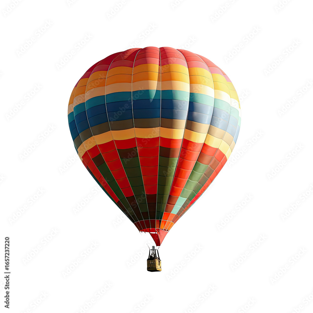 Fototapeta premium Colorful hot air balloon against black background (12)