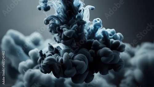 Abstract ink swirling in water