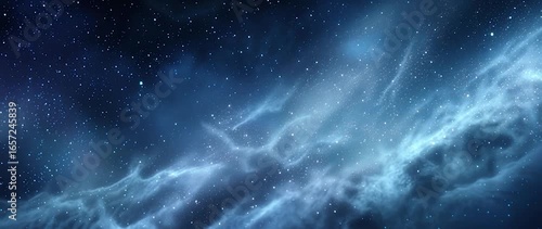 Wallpaper Mural Deep Space Nebula with Starry Field. Perfect for science fiction themes, astronomical presentations, educational materials. Anamorphic video Torontodigital.ca