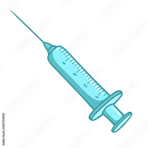 syringe on white background