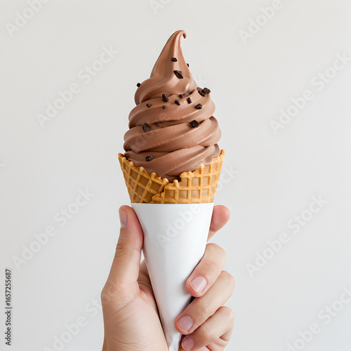 Wallpaper Mural Logo Design Mockup Chocolate Soft Serve Ice Cream Cone With Sprinkles Torontodigital.ca